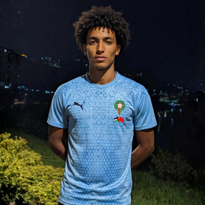 Morocco Palestine Blue