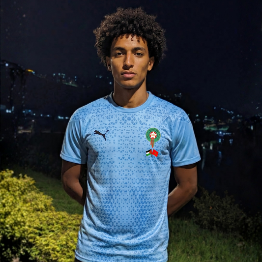 Morocco Palestine Blue